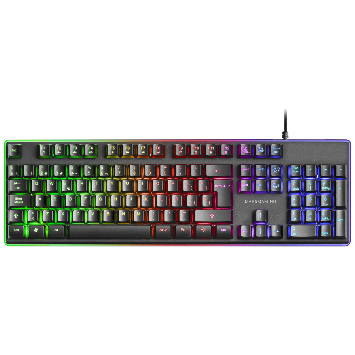 Teclado mars gaming mk320es usb rgb