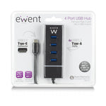 Hub Ewent 4 puertos USB 3.2 - USB tipo c