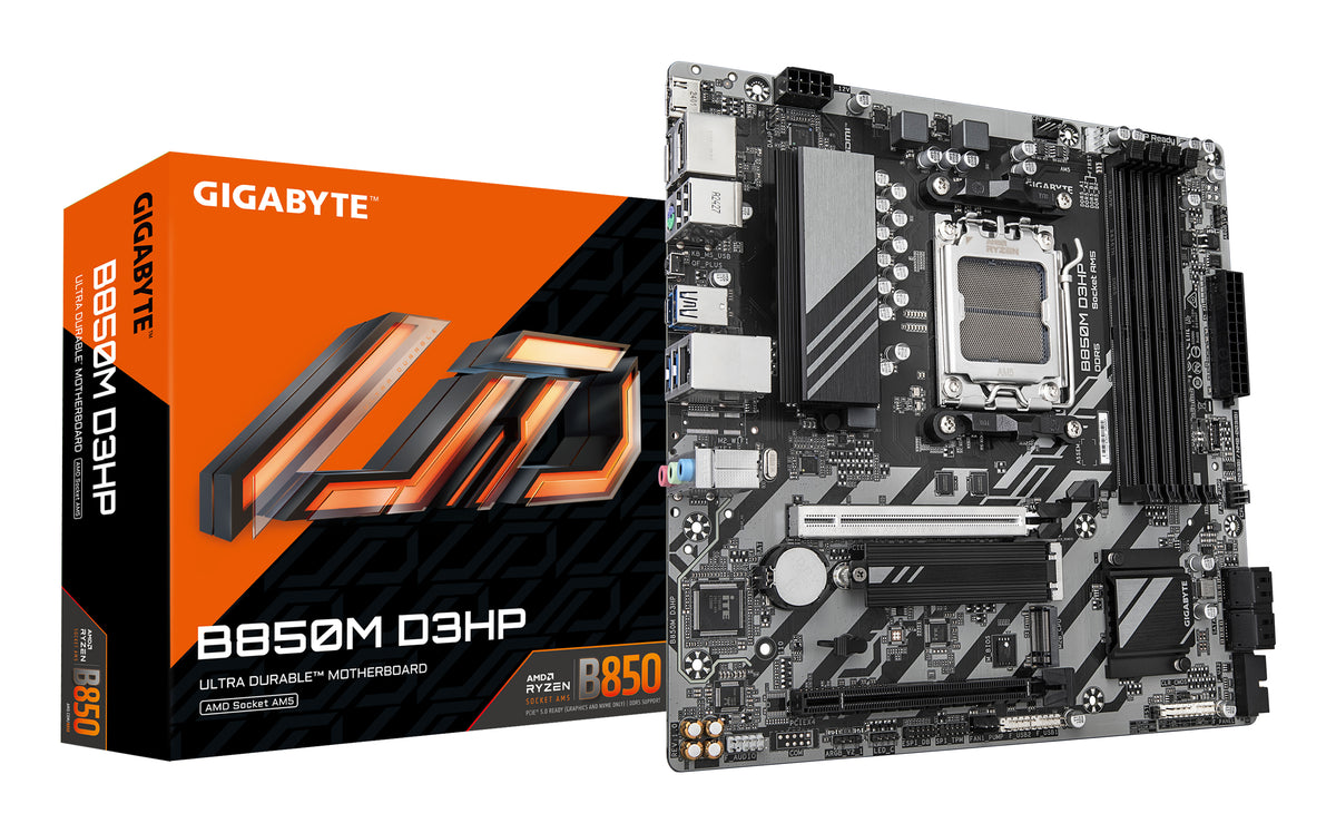 Placa Base Gigabyte B850M D3HP/ Socket AM5/ DDR5/ PCIe 5.0/ Micro ATX