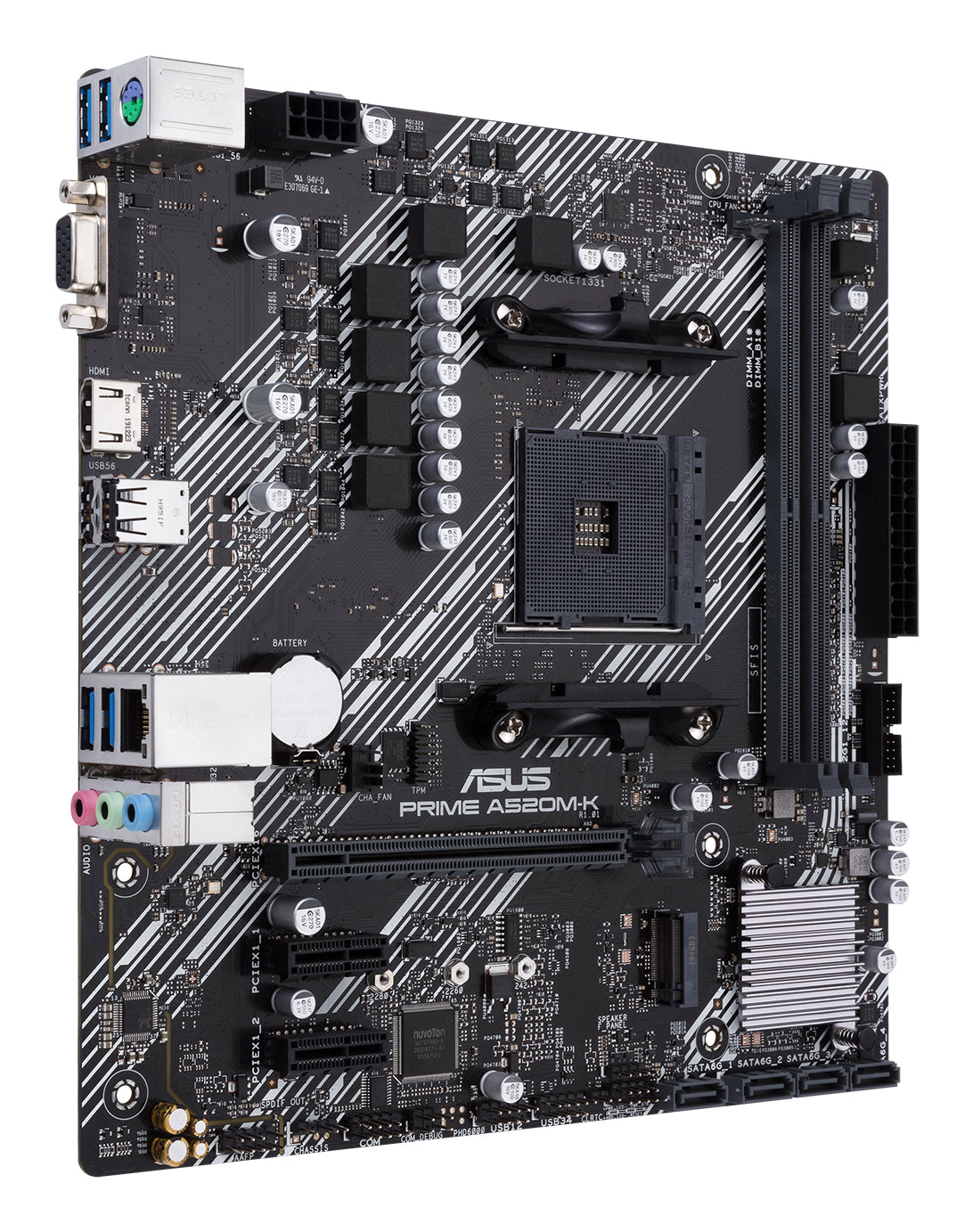 Placa base ASUS AMD prime a520m - k socket am4 DDR4 x2 max 64GB 3200 mhz d - sub HDMI mATX