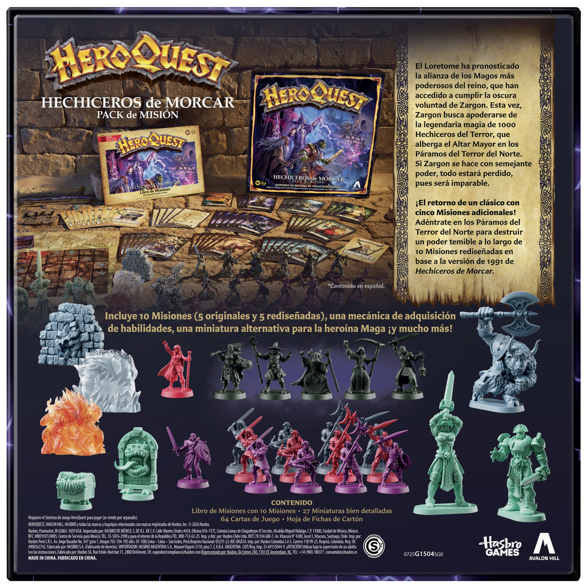 Juego de mesa hasbro heroquest hechiceros de morcar español