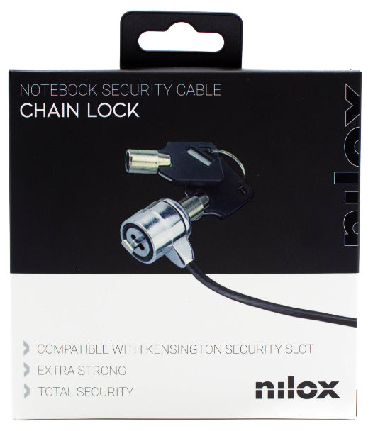 Cable seguridad para portátil Nilox con llave 1.8m