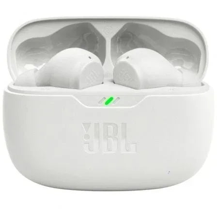 Auriculares Bluetooth JBL Wave Beam con estuche de carga/ Autonomía 8h/ Blanco - PixelPlaza