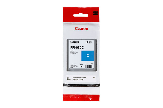 Cartucho Canon pfi - 030 cian ta - 20ta - 20 mfp l24eita - 30ta - 30 mfp l36ei