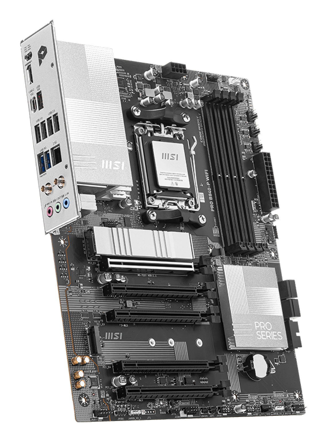 Placa base Msi pro b840 - p am5 WiFi ATX · 4x DDR5 · 3x USB 3.2 · 1x USB tipo c