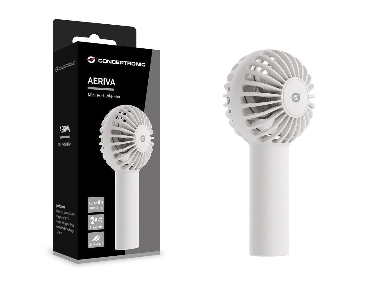 Mini ventilador portátil Conceptronic aeriva01w 3 velocidades