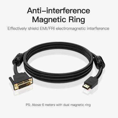 Cable Conversor Vention ABFBH/ DVI Macho - HDMI Macho/ 2m/ Negro - PixelPlaza