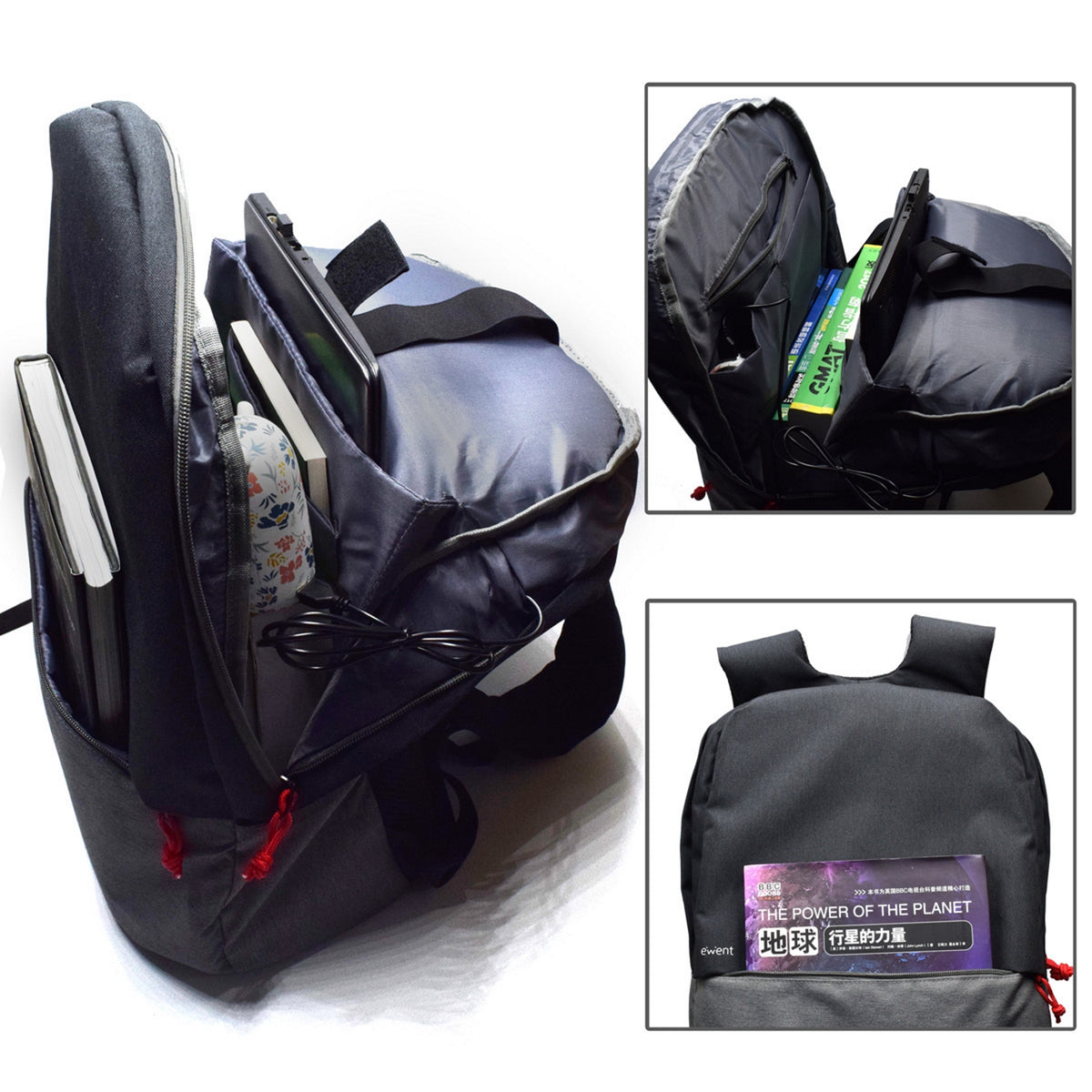 Mochila Ewent urban notebook backpack 17.3 pulgadas con puerto de carga USB