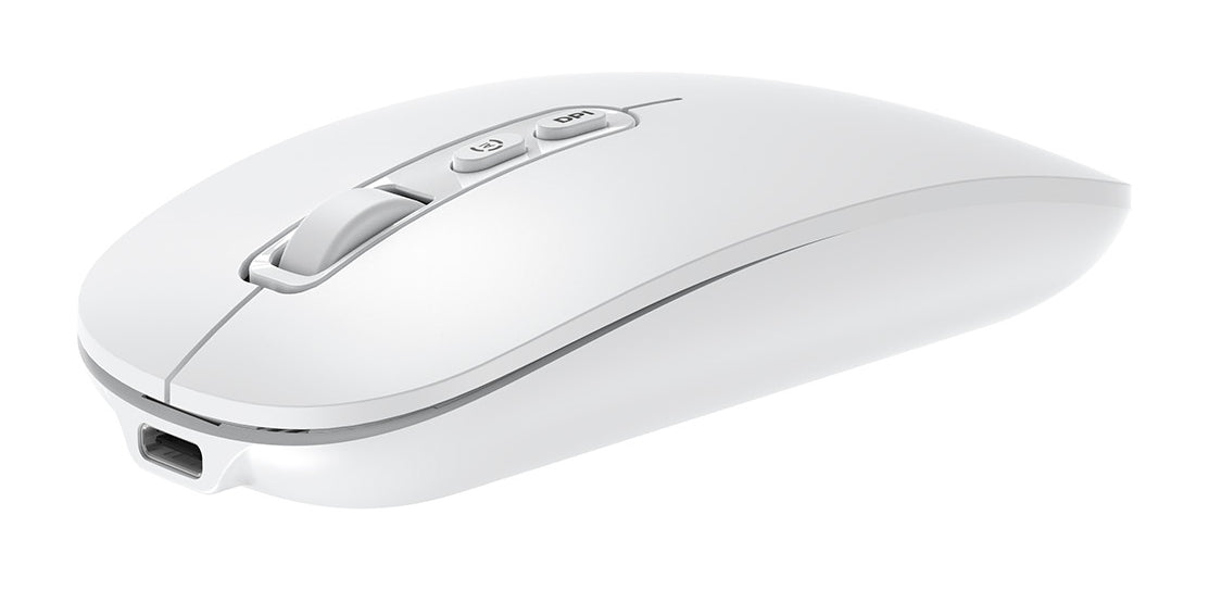 Mouse raton Coolbox ia w02 gris 1600 dpi inalambrico rf+bt