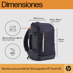 Mochila para portátil Hp travel de 15.6 pulgadas y 25 litros gris hierro