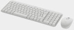 Teclado + mouse Logitech mk250 inalámbrico blanco