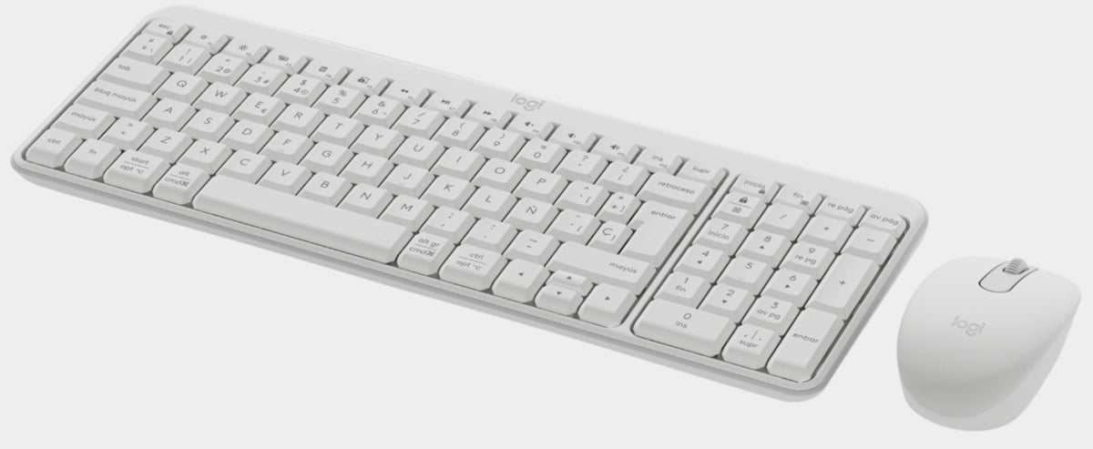Teclado + mouse Logitech mk250 inalámbrico blanco