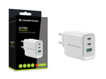 Cargador de pared Conceptronic althea21w65 65w 2x USB tipo c 1x USB tipo a blanco