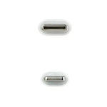 Cable USB 2.0 Tipo-C Lightning Nanocable 10.10.0601/ USB Tipo-C Macho - Lightning Macho/ 1m/ Blanco - PixelPlaza