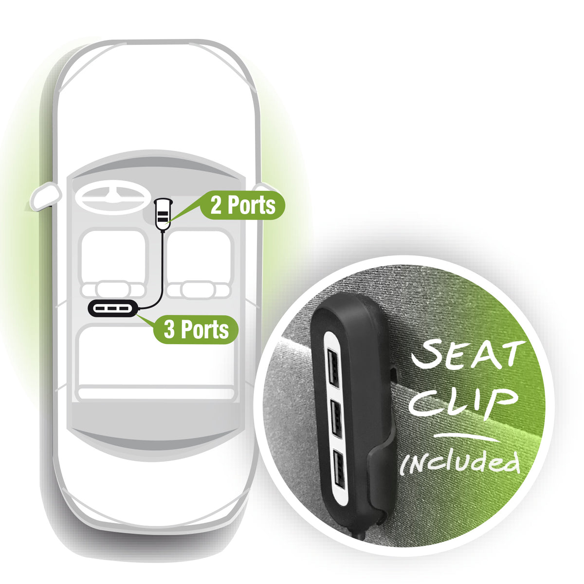 Cargador USB Ewent para coche · 5 puertos · 54w