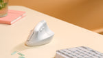 Mouse ratón vertical Logitech lift 6 botones 4000 dpi wireless inalámbrico blanco crudo