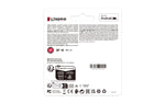 Tarjeta memoria micro secure digital sdxc 256GB Kingston canvas select plus clase 10 uhs - 1 + adaptador sd