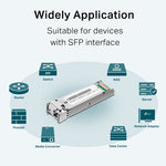 Transceiver TP-Link SM321A-2 bidireccional wdm giga monomodo lc TX:1550nm/RX:1310nm hasta 2km