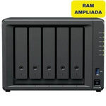 NAS Synology Diskstation DS1525+/ 5 Bahías 3.5"- 2.5"/ 32GB DDR4/ Formato Torre - PixelPlaza