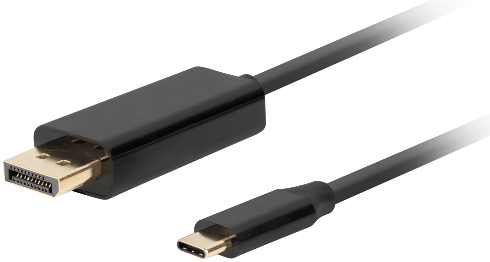 Lanberg CA-CMDP-10CU-0005-BK adaptador de cable de vídeo 0,5 m USB Tipo C DisplayPort Negro
