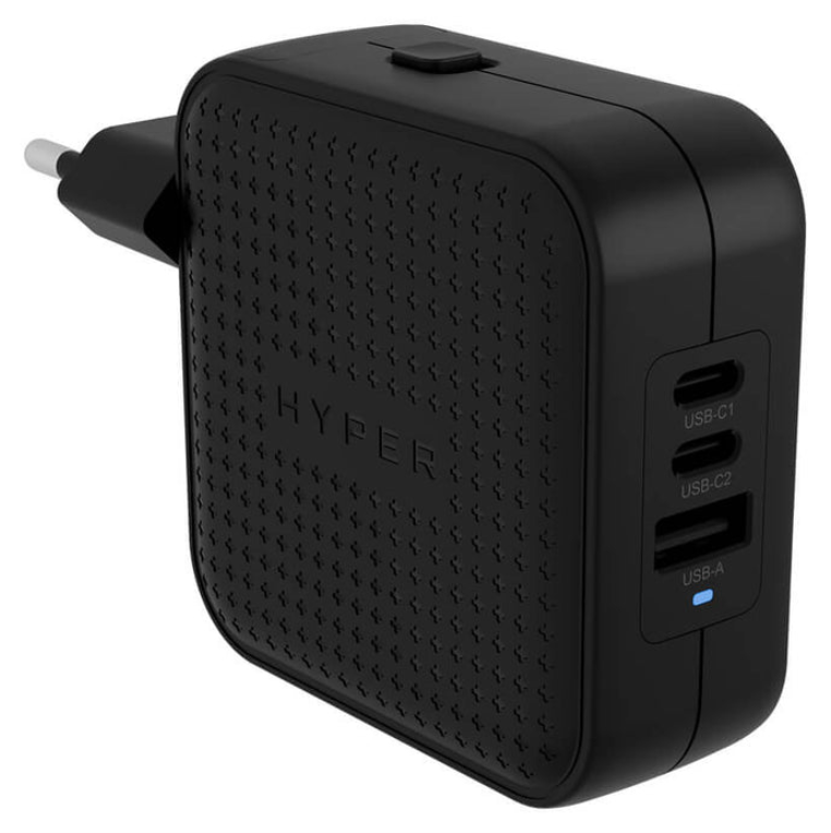 Hyper HJ1003BKWWGL cargador de dispositivo móvil Portátil, Smartphone, Tableta Negro Corriente alterna Carga rápida Inte