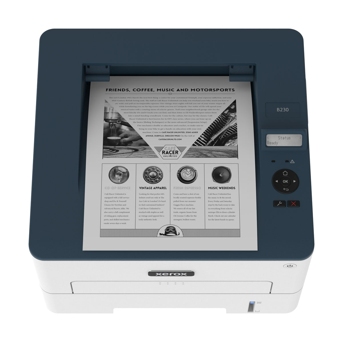 Impresora Xerox laser b230v_dni monocromo a4 · 34ppm red · WiFi