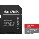 Tarjeta de Memoria SanDisk Ultra 128GB microSD XC con Adaptador/ Clase 10/ 140MBs - PixelPlaza