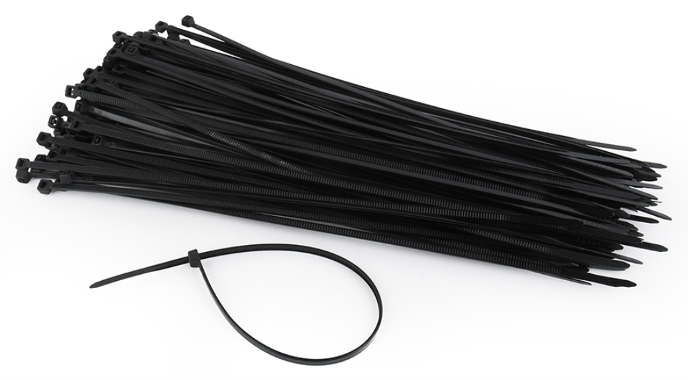 Gembird NYTFR-250X3.6 presilla Nylon Negro 100 pieza(s)