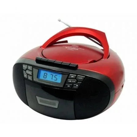Radio CD Cassette Sunstech CXUM53RD/ a Pilas/ Roja - PixelPlaza