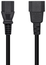 Cable Alimentaciůn Aisens A132-0466/ C13 Hembra - C14 Macho/ Hasta 1500W/ 3m/ Negro
