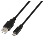 Cable USB 2.0 Aisens A101-0029/ USB Macho - MicroUSB Macho/ 3m/ Negro