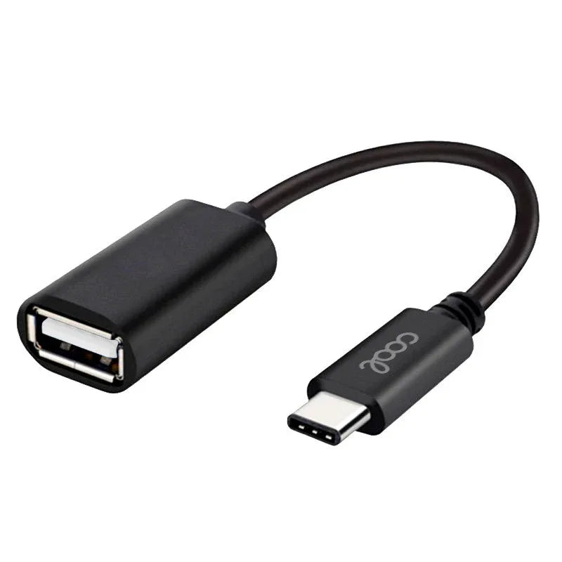 Cable Entrada USB OTG Tipo-C Universal COOL (Negro) - PixelPlaza