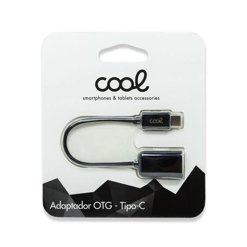 Cable Entrada USB OTG Tipo-C Universal COOL (Negro) - PixelPlaza