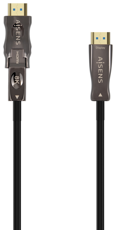 Cable HDMI 2.1 AOC 8K Desmontable Aisens A153-0646/ HDMI Macho / D Macho - HDMI Macho/ 30m/ Negro