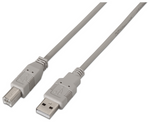 Cable USB 2.0 Impresora Aisens A101-0004/ USB Tipo-B Macho - USB Macho/ 4.5m/ Beige