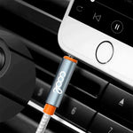 Cable Jack 3.5 mm a Jack 3.5 mm COOL Audio-Audio Nylon Plateado (1m) - PixelPlaza