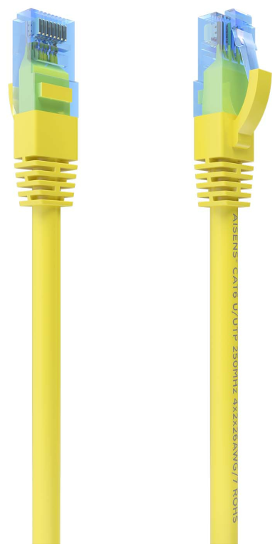 Cable de Red RJ45 AWG26 CCA UTP Aisens A135-0832 Cat.6/ 75cm/ Amarillo