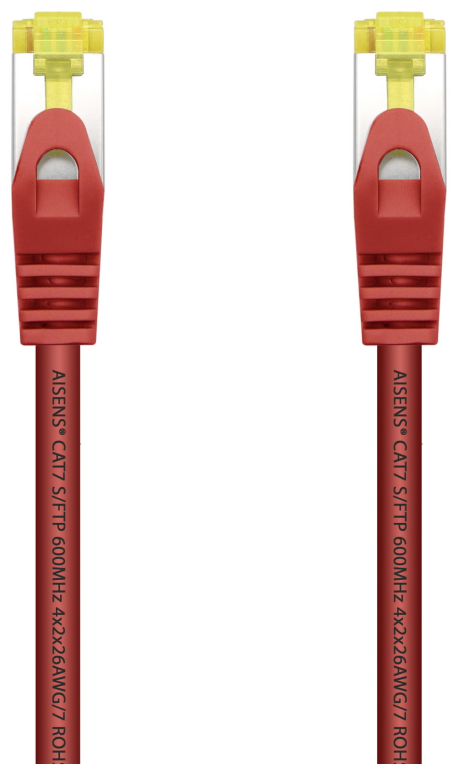 Cable de Red RJ45 SFTP Aisens A146-0471 Cat.7/ 2m/ Rojo