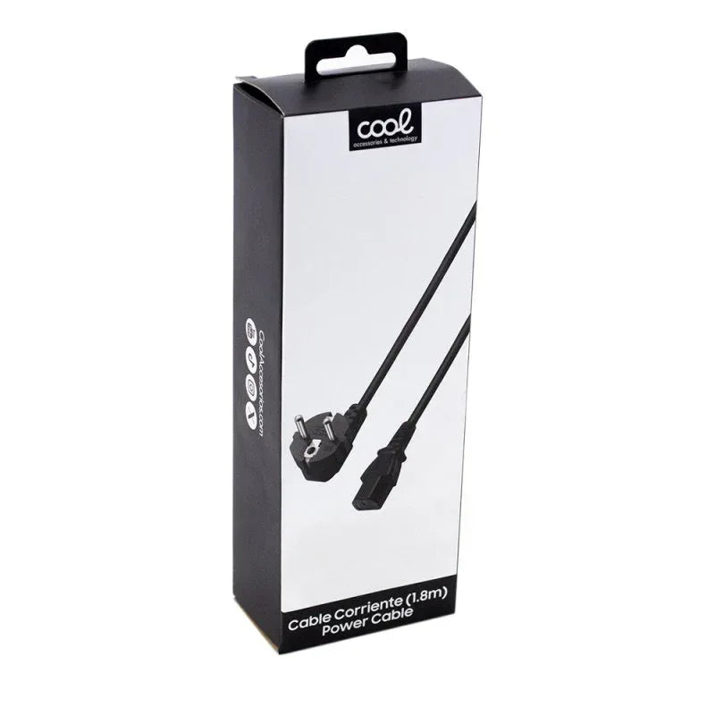 Cable Red Corriente Universal Alimentación (1.8 metros) Angular COOL - PixelPlaza