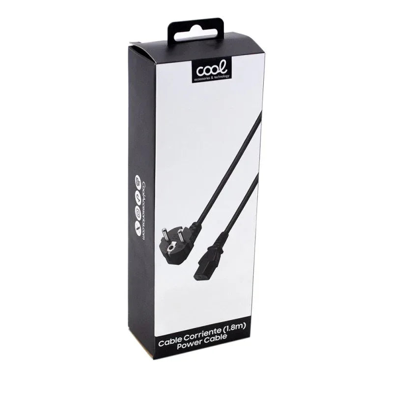 Cable Red Corriente Universal Alimentación (1.8 metros) Angular COOL - PixelPlaza