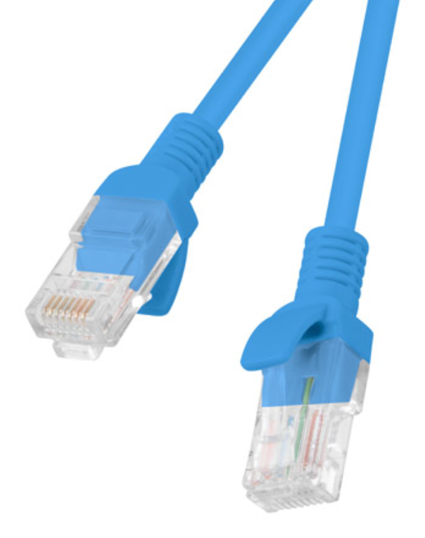 Cable red Lanberg latiguillo cat.6 utp 2m azul fluke passed