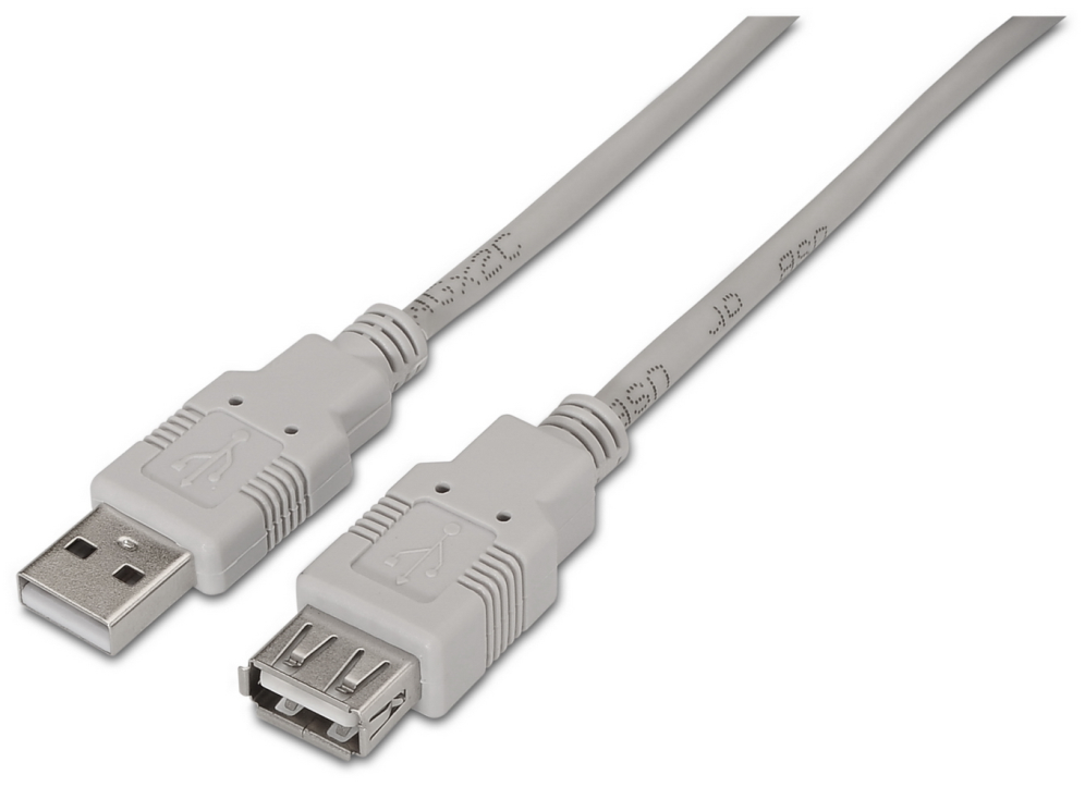 Cable Alargador USB 2.0 Aisens A101-0014/ USB Macho - USB Hembra/ Hasta 2.5W/ 60Mbps/ 3m/ Beige