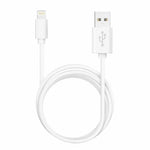 Cable USB Compatible COOL Lightning para iPhone / iPad (1.2 metros) Blanco - PixelPlaza