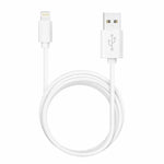 Cable USB Compatible COOL Lightning para iPhone / iPad (1.2 metros) Blanco - PixelPlaza