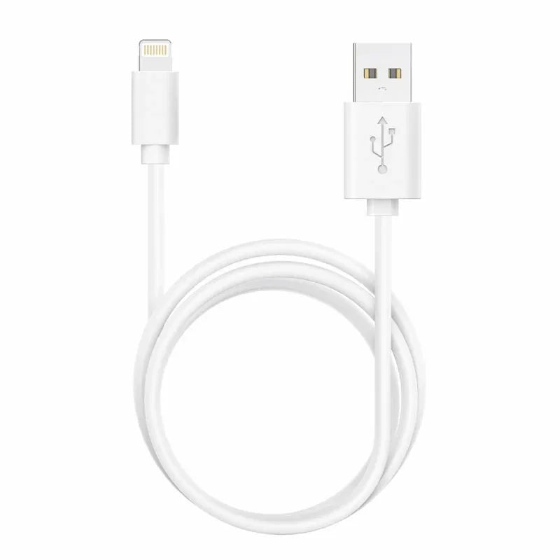 Cable USB Compatible COOL Lightning para iPhone / iPad (1.2 metros) Blanco - PixelPlaza