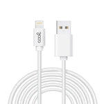 Cable USB Compatible COOL Lightning para iPhone / iPad (3 metros) Blanco - PixelPlaza