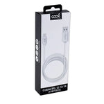 Cable USB Compatible COOL Lightning para iPhone / iPad (3 metros) Blanco - PixelPlaza