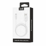 Cable USB Compatible COOL Universal (Micro-Usb) 1.2 metros Blanco 2.4 Amp - PixelPlaza