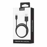 Cable USB Compatible COOL Universal (micro-usb) 1.2 metros Negro 2.4 Amp - PixelPlaza