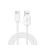 Cable USB Compatible COOL Universal TIPO-C (1.2 metros) Blanco 2.4 Amp - PixelPlaza